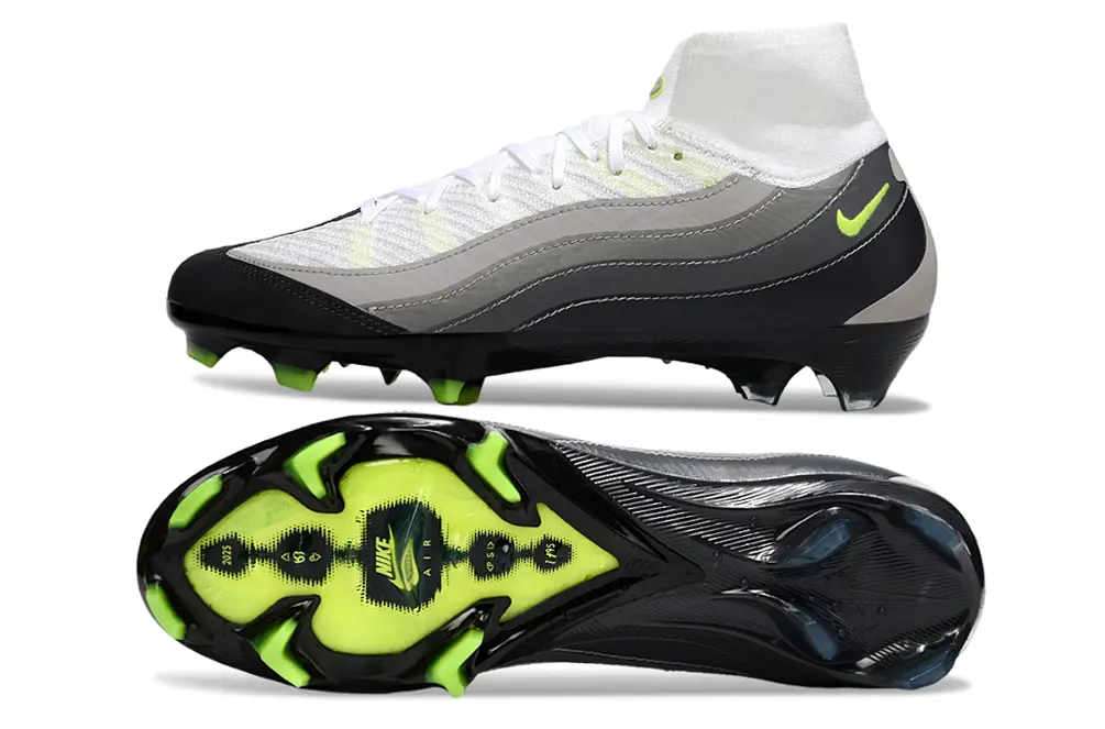 Nike Air Zoom Mercurial Superfly 10 Elite FG - Gray/Neon Green/Black