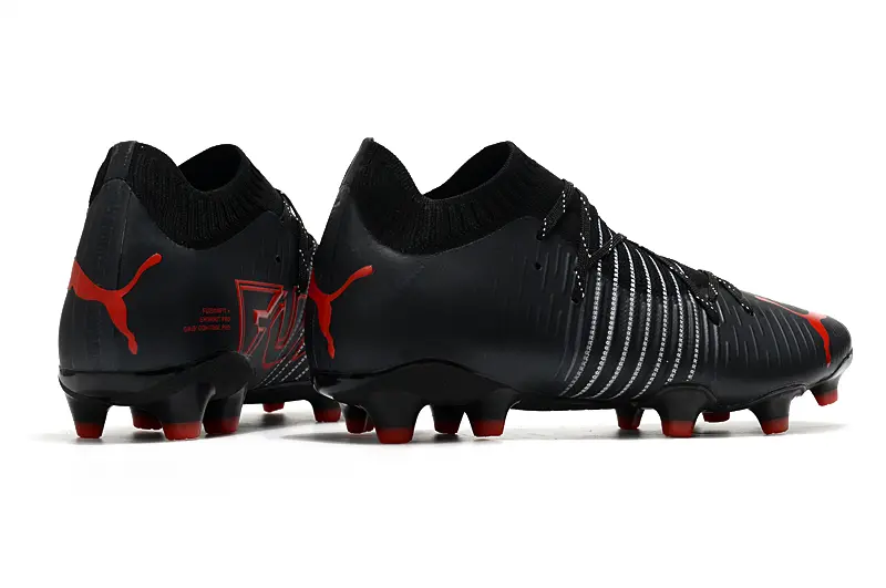 Puma Future Z 1.1 FG - Black/Red Accent/White Stripes