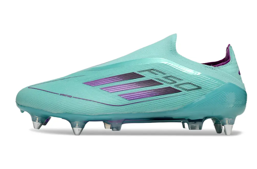 Adidas F50 Elite Laceless SG - Aqua/Vibrant Aqua/Purple Accent