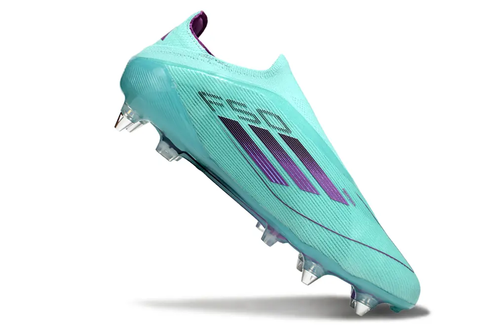 Adidas F50 Elite Laceless SG - Aqua/Vibrant Aqua/Purple Accent