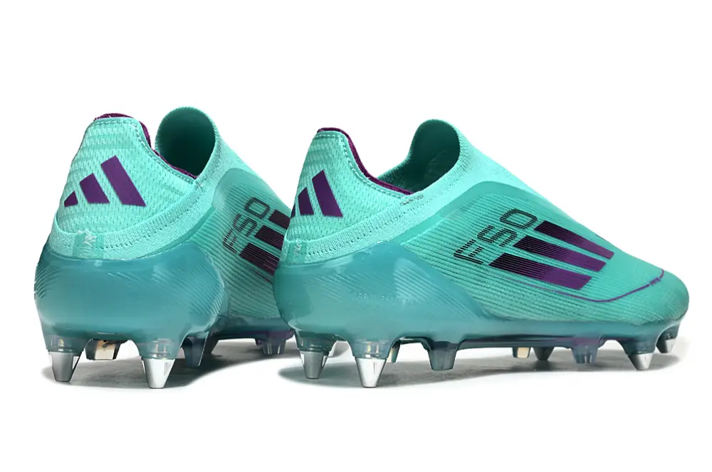 Adidas F50 Elite Laceless SG - Aqua/Vibrant Aqua/Purple Accent