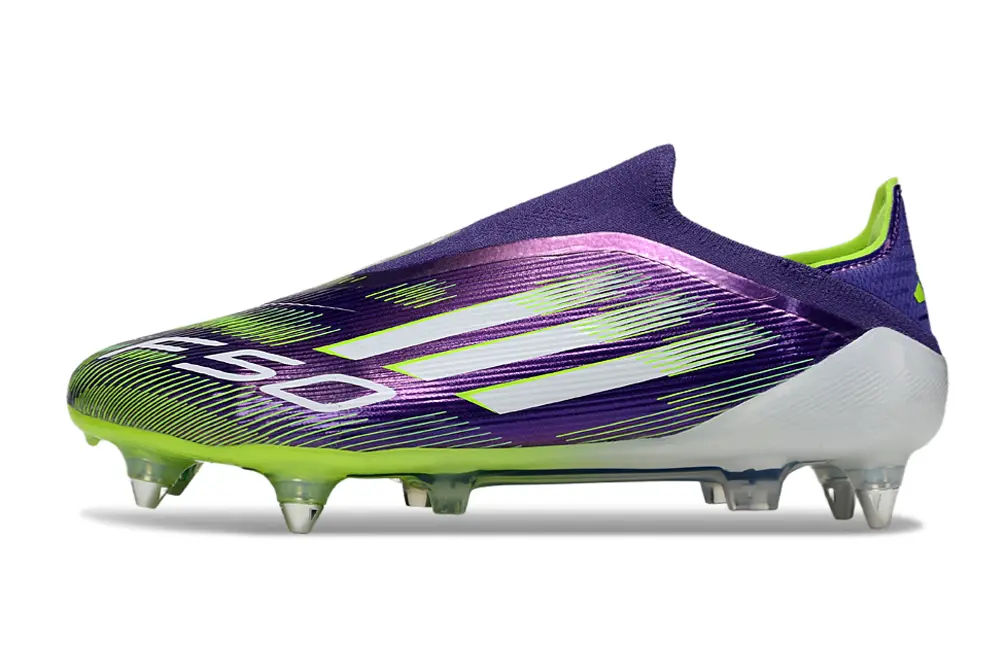 Adidas F50 Elite Laceless SG - Purple/Electric Purple/Neon Green