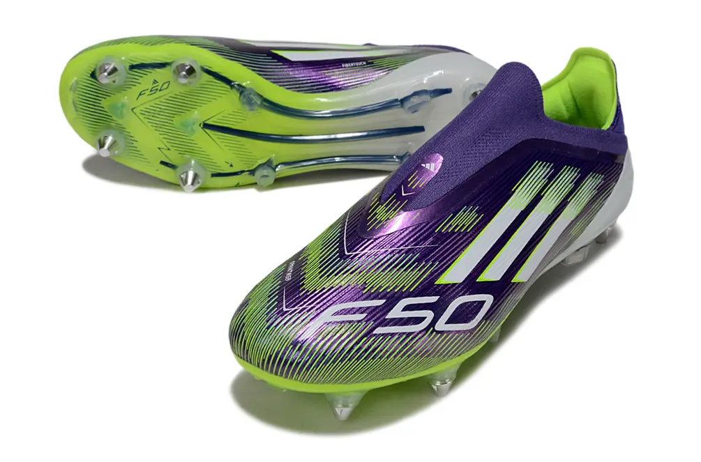 Adidas F50 Elite Laceless SG - Purple/Electric Purple/Neon Green