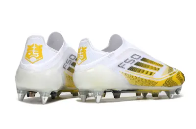 Vicky López x Adidas F50 Elite Laceless SG - Yellow/Bright Yellow/White