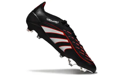 Adidas Predator 25 Elite FG - Black/Crimson Red/Silver Spark