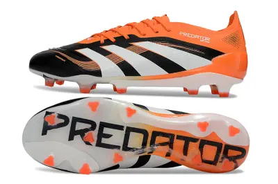 Adidas Predator 25 Elite FG - Black/Vibrant Orange/Classic White