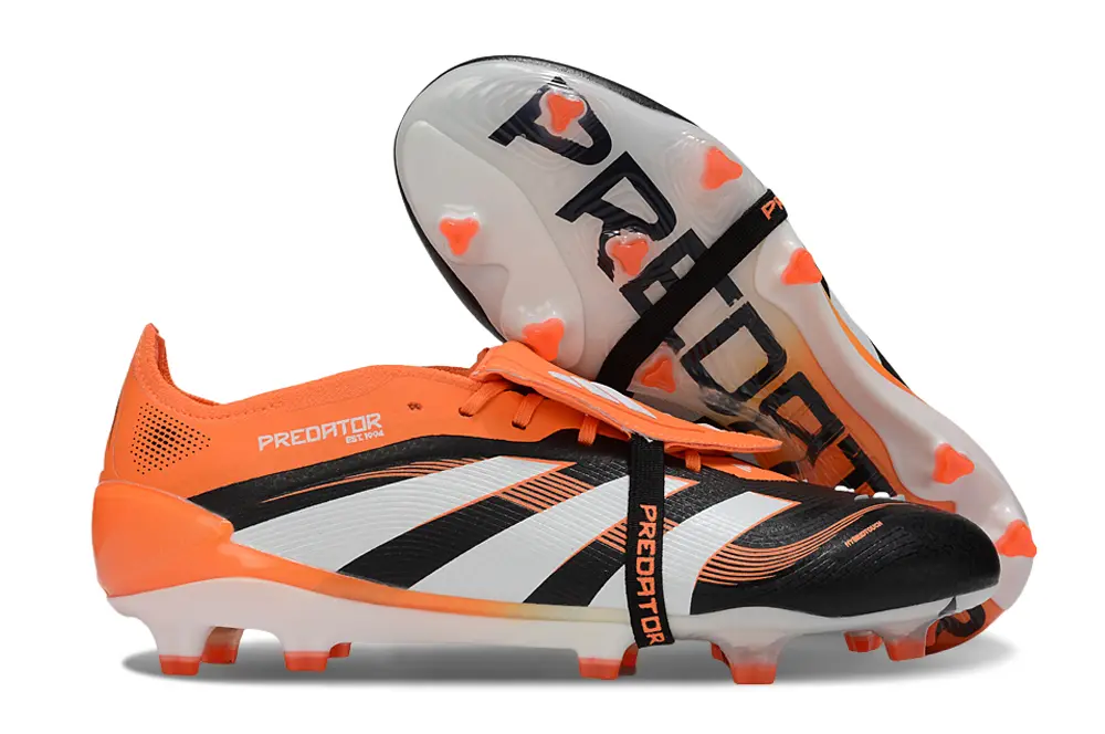 Adidas Predator 25 Elite Foldover Tongue FG - Black/Electric Orange/White