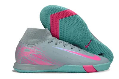 Nike Air Zoom Mercurial Superfly 10 Elite IC - Gray/Tropical Aqua/Neon Pink
