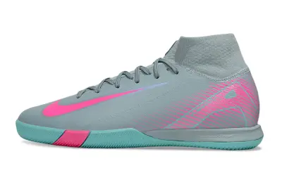 Nike Air Zoom Mercurial Superfly 10 Elite IC - Gray/Tropical Aqua/Neon Pink