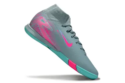 Nike Air Zoom Mercurial Superfly 10 Elite IC - Gray/Tropical Aqua/Neon Pink