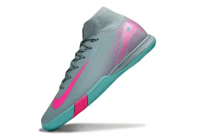 Nike Air Zoom Mercurial Superfly 10 Elite IC - Gray/Tropical Aqua/Neon Pink
