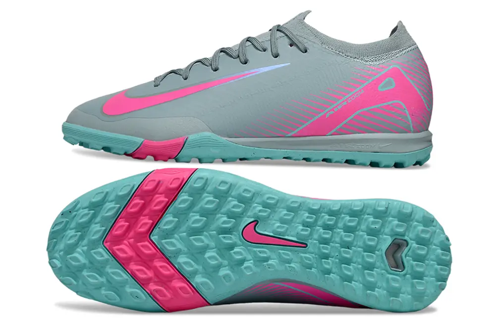 Nike Air Zoom Mercurial Vapor 16 Elite TF - Grey/Vibrant Pink/Aqua Blue