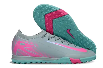 Nike Air Zoom Mercurial Vapor 16 Elite TF - Grey/Vibrant Pink/Aqua Blue