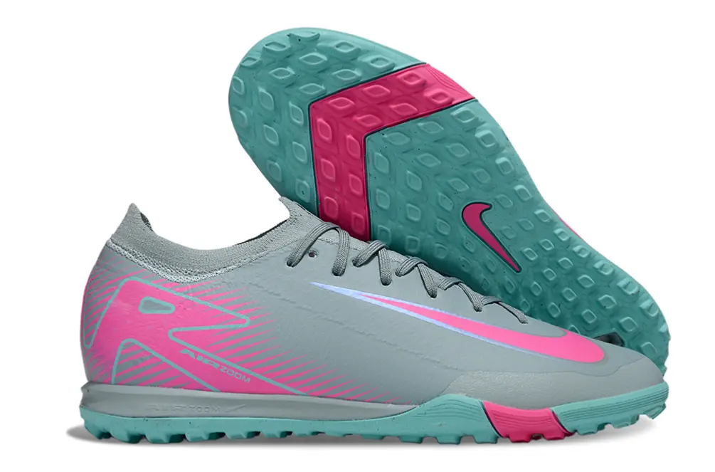 Nike Air Zoom Mercurial Vapor 16 Elite TF - Grey/Vibrant Pink/Aqua Blue