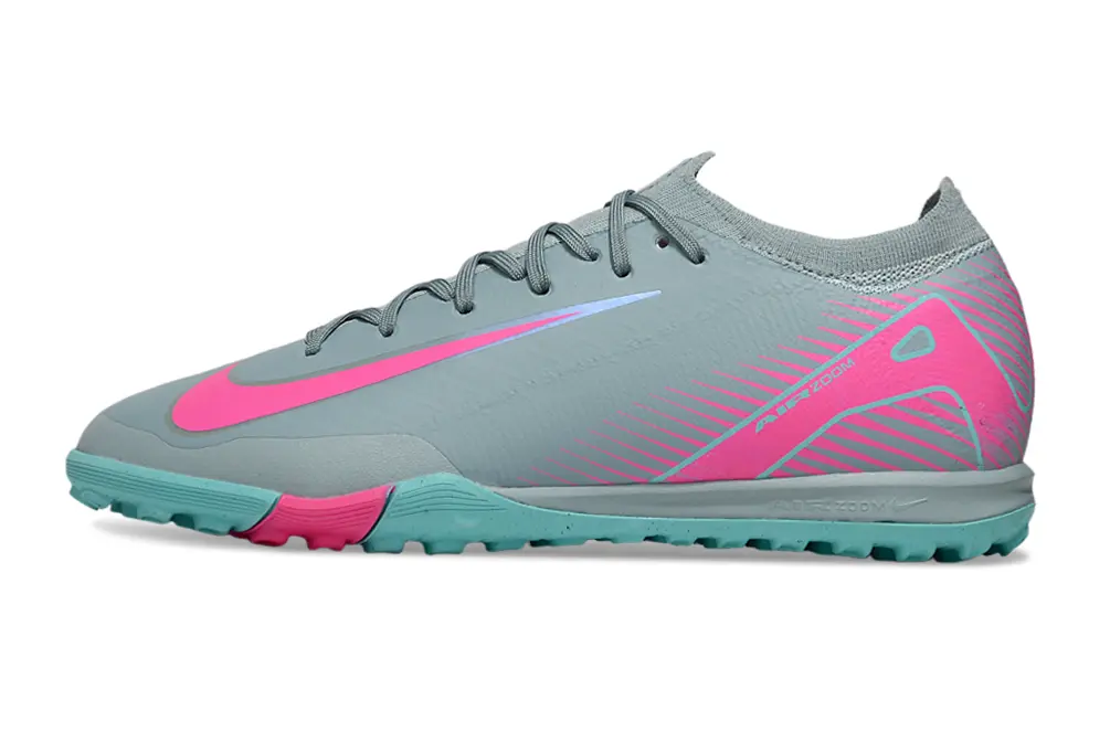 Nike Air Zoom Mercurial Vapor 16 Elite TF - Grey/Vibrant Pink/Aqua Blue
