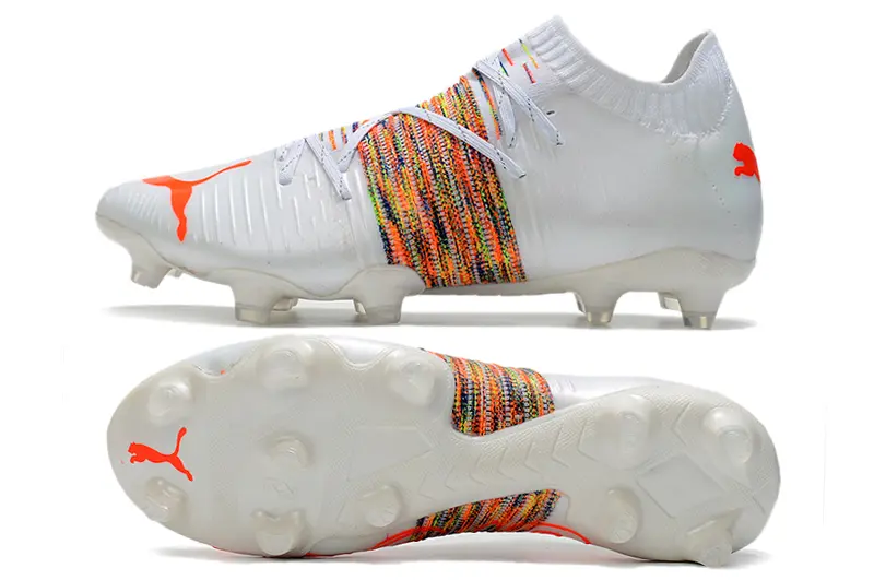 Puma Future Z 1.1 FG - White/Fiery Orange/Multicolor Striped