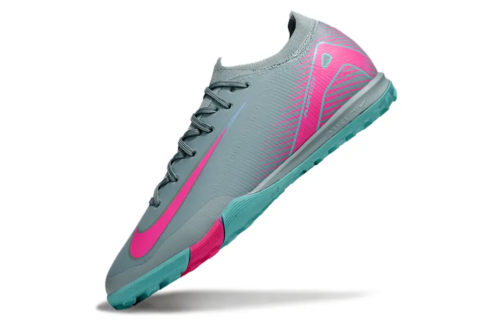 Nike Air Zoom Mercurial Vapor 16 Elite TF - Grey/Vibrant Pink/Aqua Blue