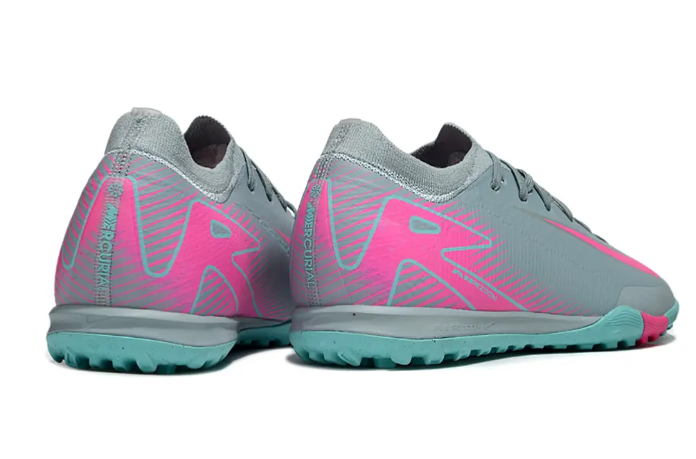 Nike Air Zoom Mercurial Vapor 16 Elite TF - Grey/Vibrant Pink/Aqua Blue