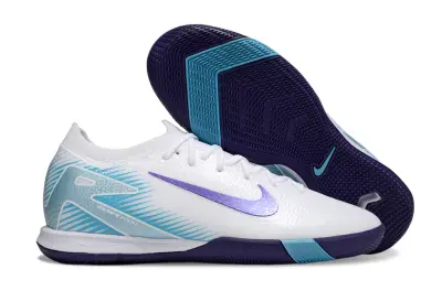 Nike Air Zoom Mercurial Vapor 16 Elite IC - White/Violet Purple/Arctic Blue