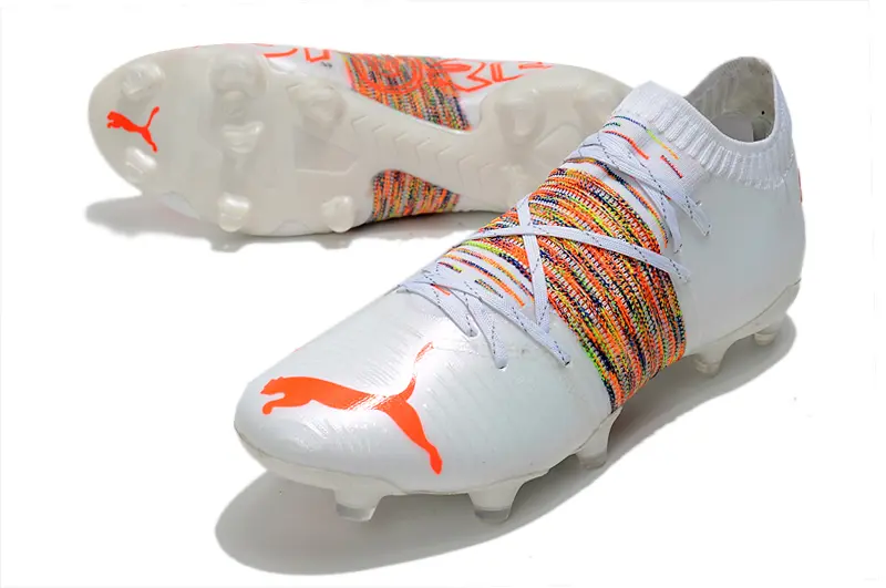 Puma Future Z 1.1 FG - White/Fiery Orange/Multicolor Striped