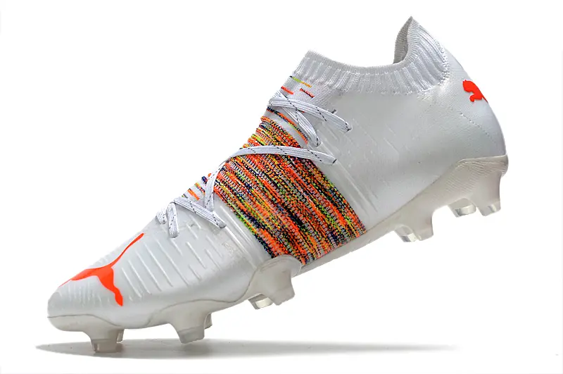 Puma Future Z 1.1 FG - White/Fiery Orange/Multicolor Striped