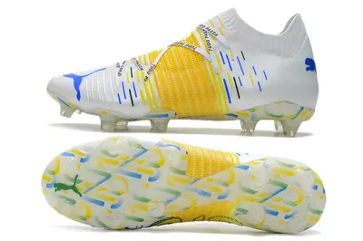Neymar x Puma Future Z 1.1 FG - White/Vibrant Yellow/Blue Accent