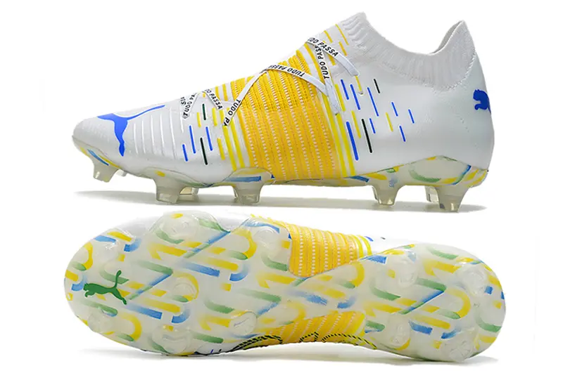 Neymar x Puma Future Z 1.1 FG - White/Vibrant Yellow/Blue Accent