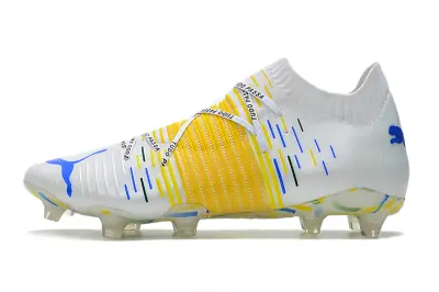 Neymar x Puma Future Z 1.1 FG - White/Vibrant Yellow/Blue Accent