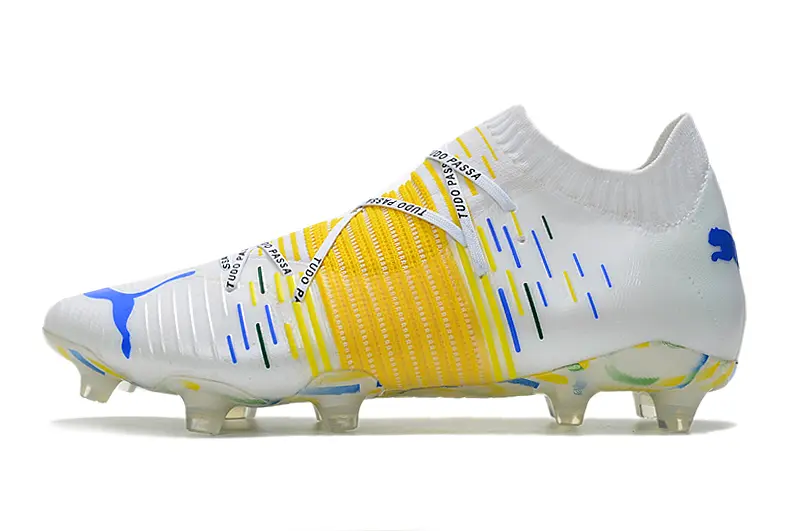 Neymar x Puma Future Z 1.1 FG - White/Vibrant Yellow/Blue Accent