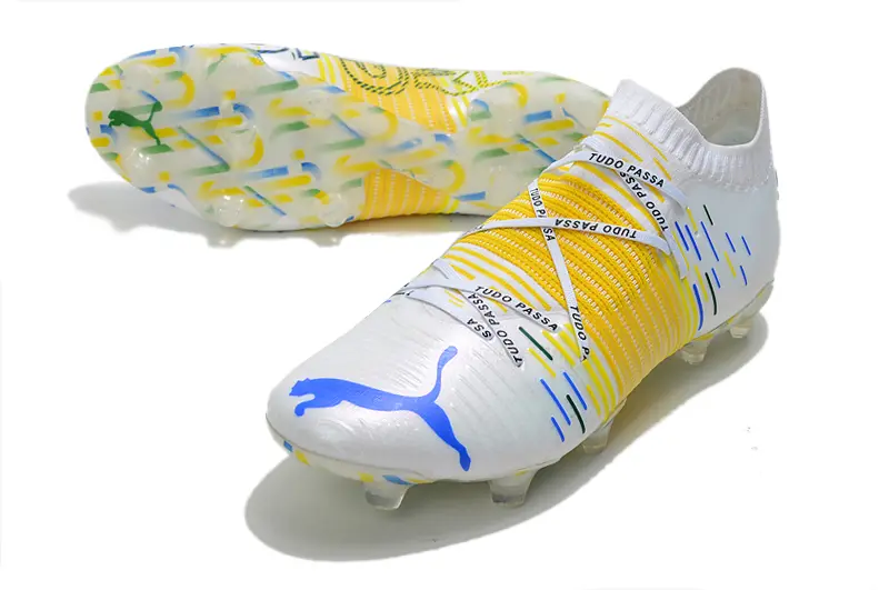 Neymar x Puma Future Z 1.1 FG - White/Vibrant Yellow/Blue Accent