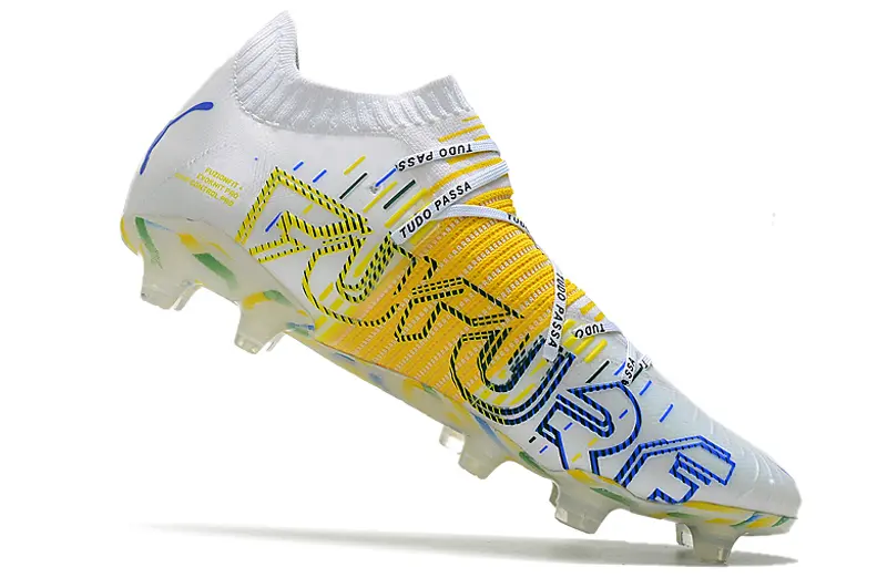 Neymar x Puma Future Z 1.1 FG - White/Vibrant Yellow/Blue Accent