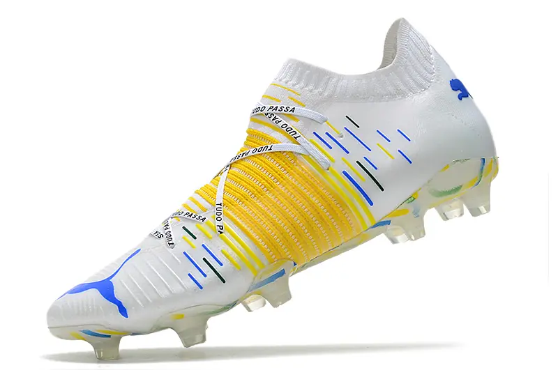Neymar x Puma Future Z 1.1 FG - White/Vibrant Yellow/Blue Accent