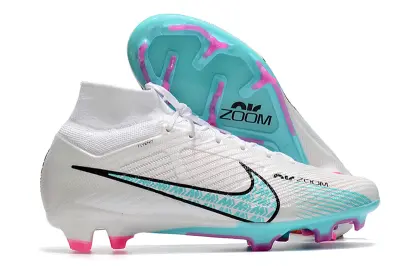 Nike Air Zoom Mercurial Superfly 9 Elite FG - White/Aqua Blue/Pink Blaze