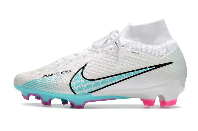 Nike Air Zoom Mercurial Superfly 9 Elite FG - White/Aqua Blue/Pink Blaze