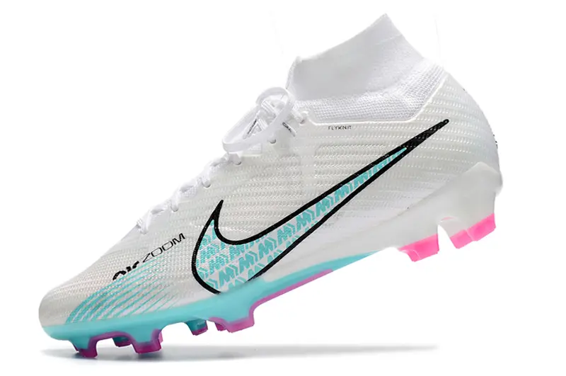 Nike Air Zoom Mercurial Superfly 9 Elite FG - White/Aqua Blue/Pink Blaze