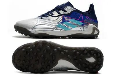 Adidas Copa Sense.1 TF - Silver/Navy Blue/Light Blue