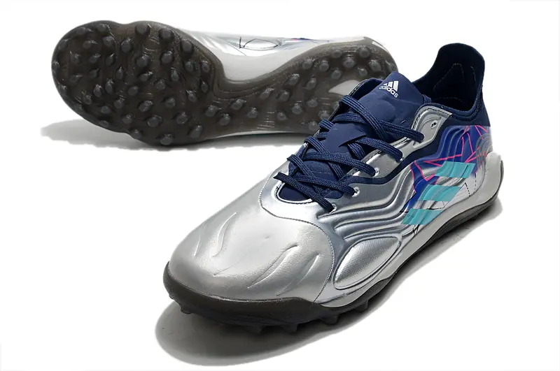 Adidas Copa Sense.1 TF - Silver/Navy Blue/Light Blue
