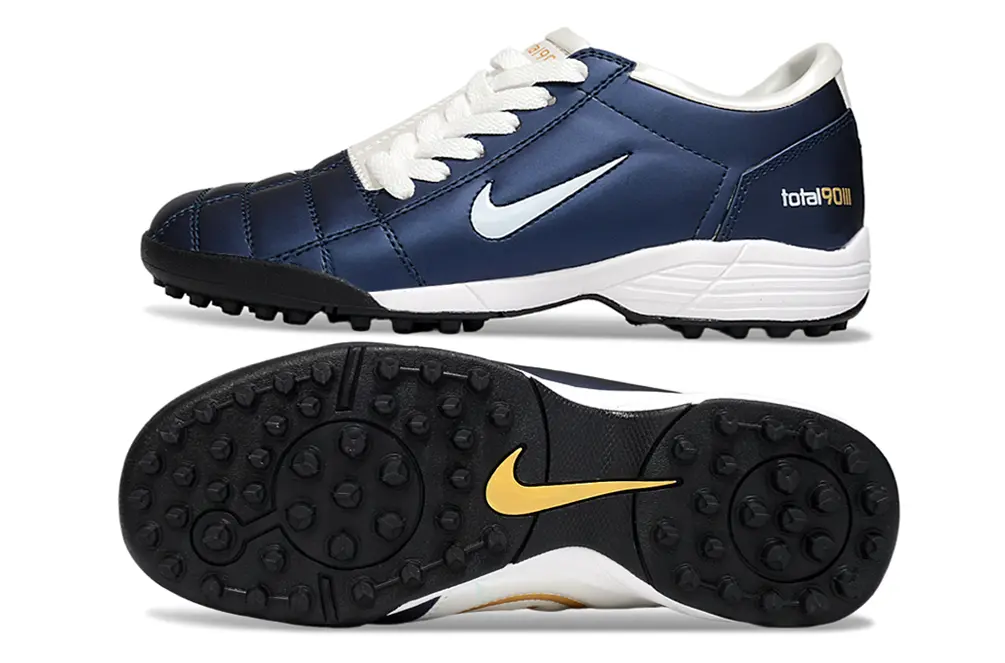 Nike Total 90 III TF - Navy/Ocean Blue/Gold Accents