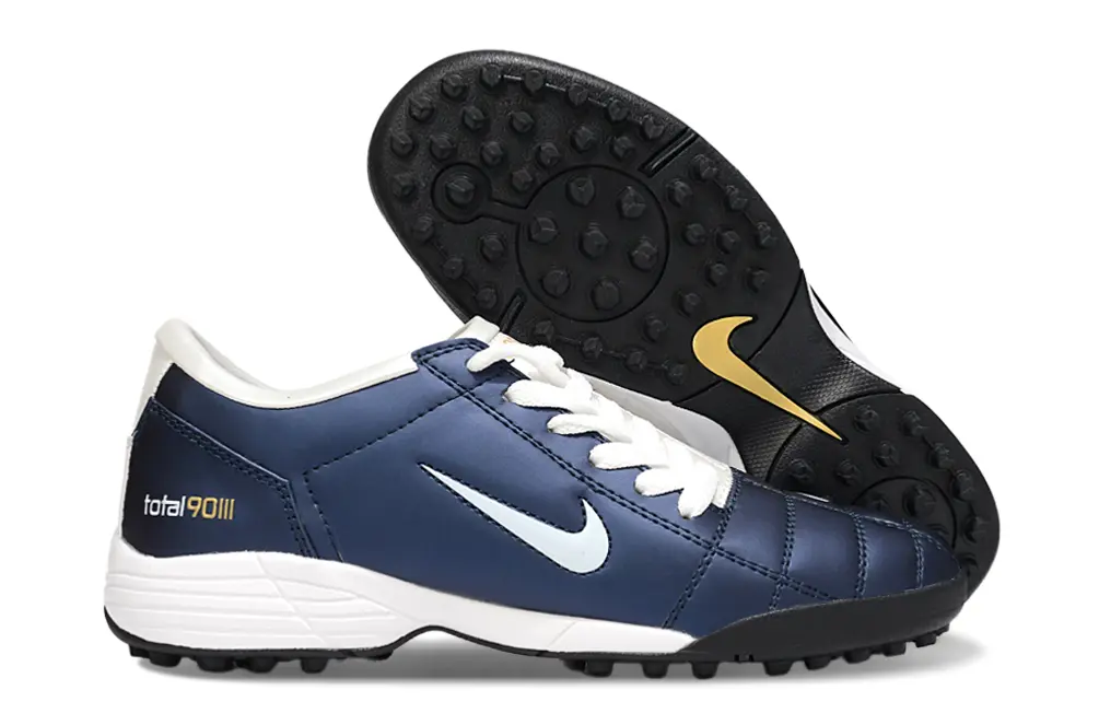 Nike Total 90 III TF - Navy/Ocean Blue/Gold Accents