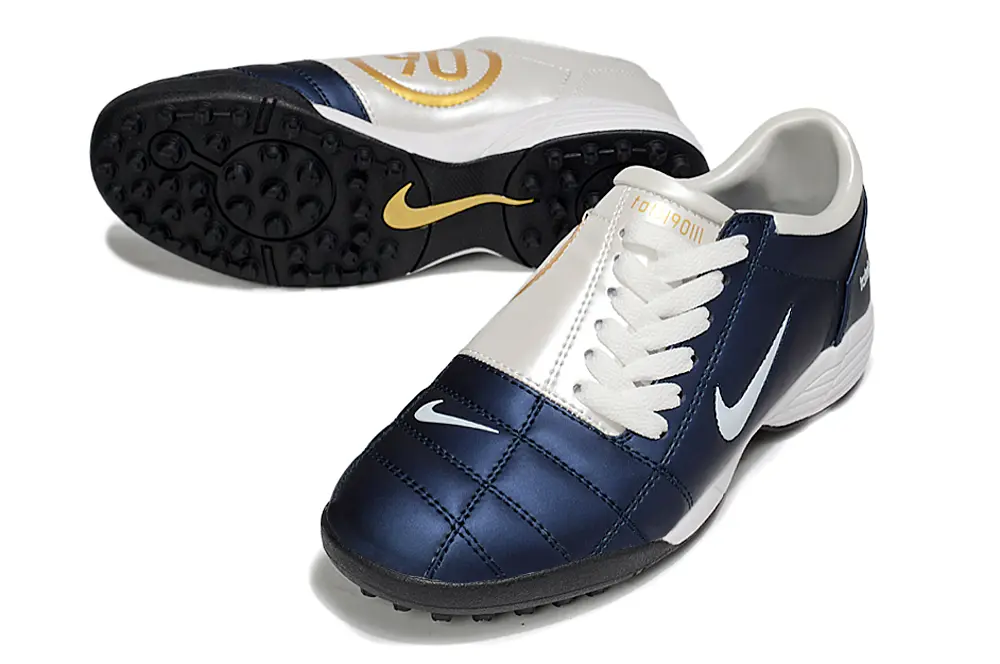 Nike Total 90 III TF - Navy/Ocean Blue/Gold Accents