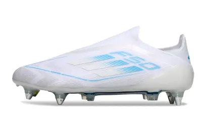 Adidas F50 Elite Laceless SG - White/Sky Blue/Crystal Clear