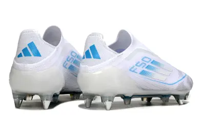 Adidas F50 Elite Laceless SG - White/Sky Blue/Crystal Clear