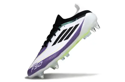 Messi x Adidas F50 Elite SG - White/Vibrant Purple/Luminous Green