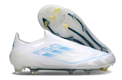 Adidas F50 Elite Laceless FG - White/Sky Blue/Crystal White
