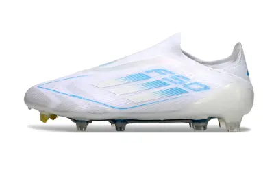 Adidas F50 Elite Laceless FG - White/Sky Blue/Crystal White