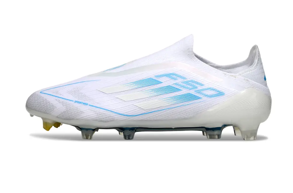 Adidas F50 Elite Laceless FG - White/Sky Blue/Crystal White