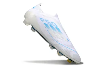 Adidas F50 Elite Laceless FG - White/Sky Blue/Crystal White