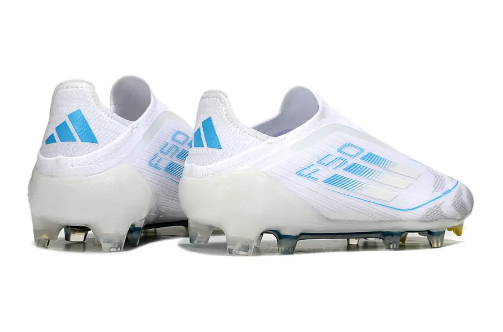 Adidas F50 Elite Laceless FG - White/Sky Blue/Crystal White
