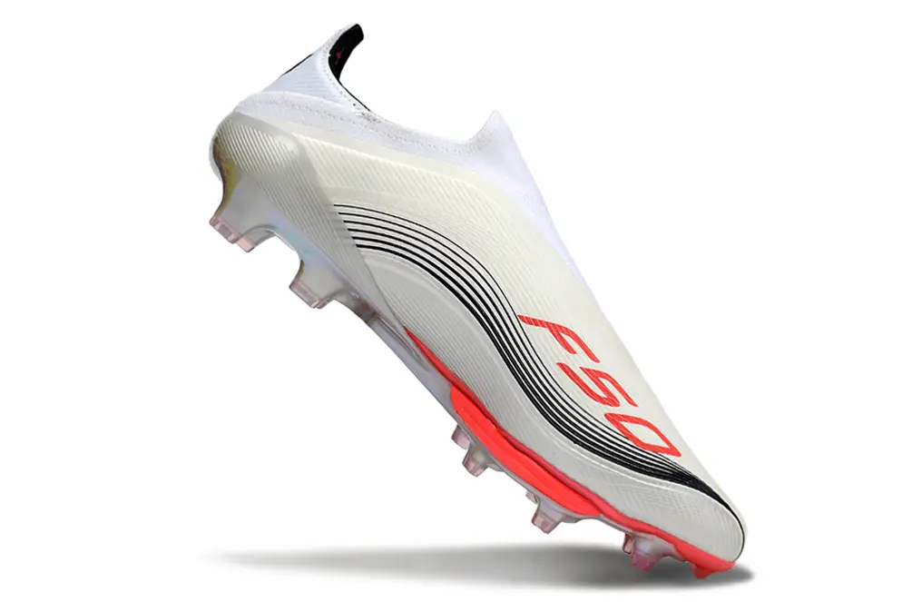 Messi x Adidas F50+ Lightstrike Elite Laceless FG - White/Neon Pink/Silver