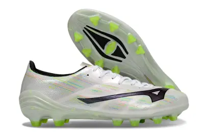 Mizuno Alpha II FG - White/Lime Green/Sleek Black